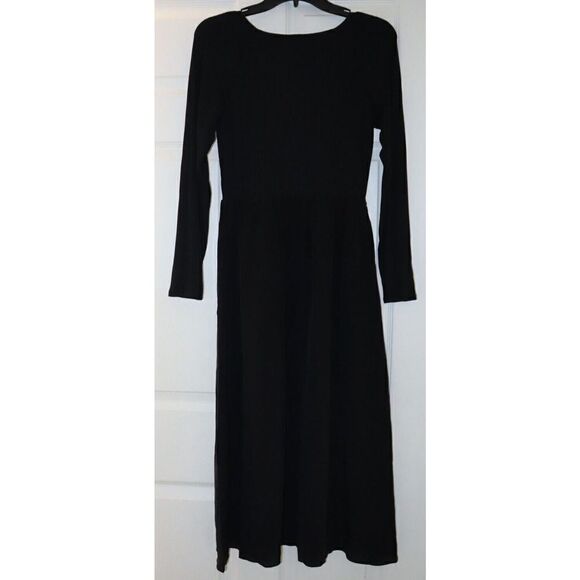 Joie DR035187881 Women's Sz M Black Racine Silk Square Neck Maxi Dress - Picture 4 of 15